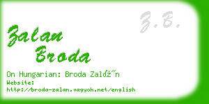 zalan broda business card